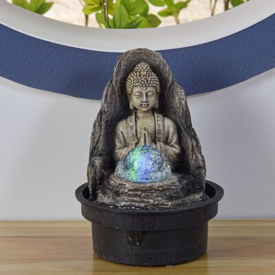 Fontana per interni - Pace - Statuetta di Buddha e design Feg Shui - Accessorio decorativo Zen - Installazione rapida