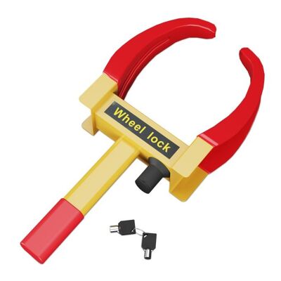 Abrazadera de rueda WOODENFURN para coches con cerradura de seguridad