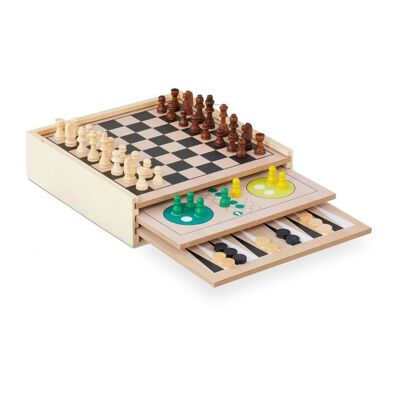 Collection de jeux WOODENFURN avec 7 jeux de société