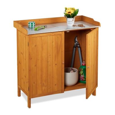 Tavolino portavasi WOODENFURN con mobiletto base
