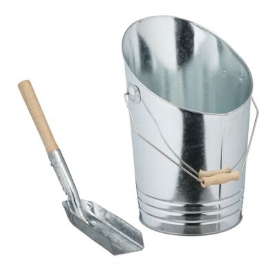 WOODENFURN coal bucket with shovel