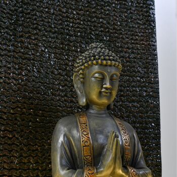 Fontaine XL - Mur Bouddha - Intérieur et Extérieur - Grande Statue Amovible - Bandeaux LED Blanc - Idée Cadeau 3