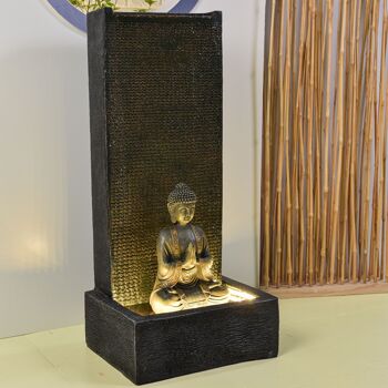 Fontaine XL - Mur Bouddha - Intérieur et Extérieur - Grande Statue Amovible - Bandeaux LED Blanc - Idée Cadeau 7