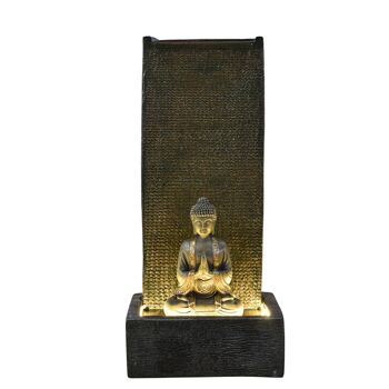 Fontaine XL - Mur Bouddha - Intérieur et Extérieur - Grande Statue Amovible - Bandeaux LED Blanc - Idée Cadeau 9