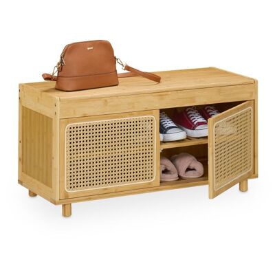 WOODENFURN shoe bench with seat