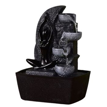 Fontaine d'Intérieur - Yama - Lumière Colorée - Déco Ambiance Relaxante - Statuette Amovible - Idée Cadeau 9