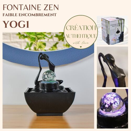 Fontaine d'Intérieur - Yoga 1 - Design Epuré - Objet Déco - Zen et Relaxante - Installation Rapide