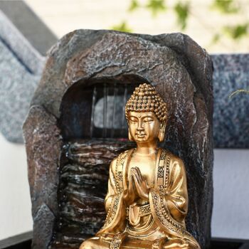 Fontaine d'Intérieur - Dao - Zen et Relaxation - Lumière Led Colorée avec Statue Bouddha - Idée Cadeau Déco 6
