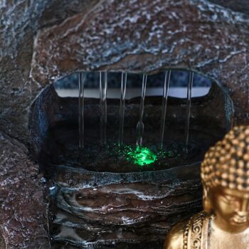 Fontaine d'Intérieur - Dao - Zen et Relaxation - Lumière Led Colorée avec Statue Bouddha - Idée Cadeau Déco 7