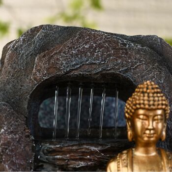 Fontaine d'Intérieur - Dao - Zen et Relaxation - Lumière Led Colorée avec Statue Bouddha - Idée Cadeau Déco 8