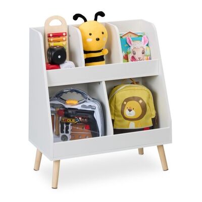 Étagère pour enfants blanche WOODENFURN à 5 compartiments