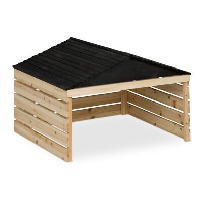 WOODENFURN robotic lawnmower garage made of wood