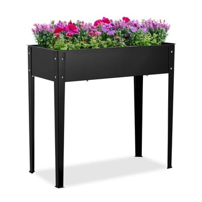 Letto rialzato in metallo nero WOODENFURN