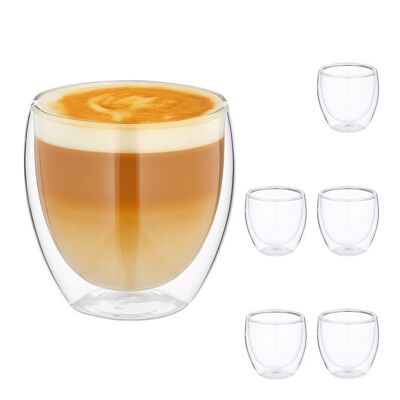 Vasos de capuchino de doble pared WOODENFURN