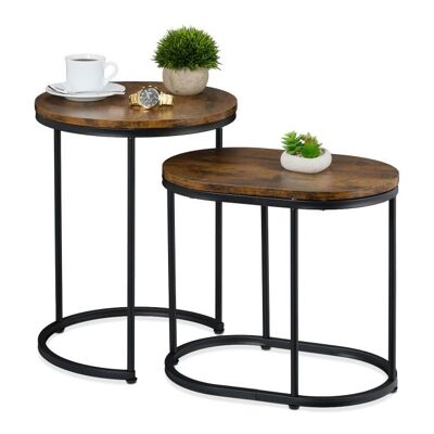 WOODENFURN nesting table set of 2 industrial design