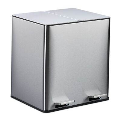 Cubo de basura WOODENFURN con filtro de olores 2x15 litros