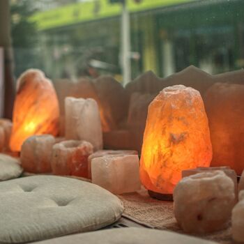 Lampe en Cristal de Sel d'Himalaya - de 4 à 6 kg – Sculptée à la Main - Idée Cadeau – Objet de Décoration 5