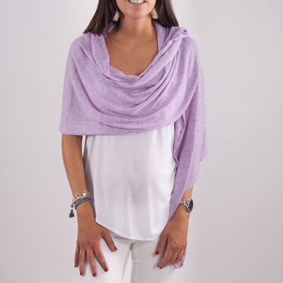 Carla Viscose and Cashmere Shawl in Mauve