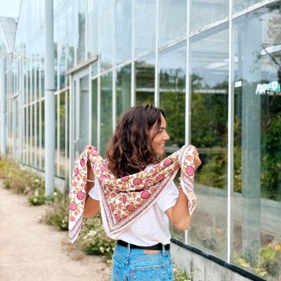 Duo Matchy Matchy Scarf 1 large and 1 small So Family Pink Pondichery