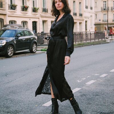 Vestido de seda negro Lisboa