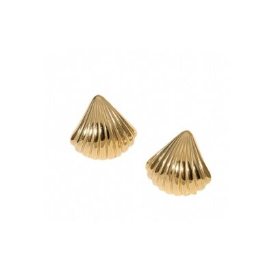 Pendientes de concha de oro