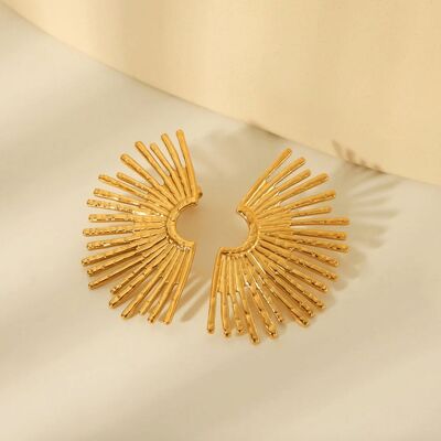 Boucles d'oreilles soleil doré