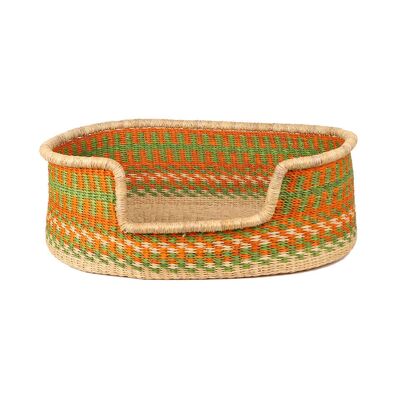 DORMABIN : Panier pour chien vert et orange - Petit