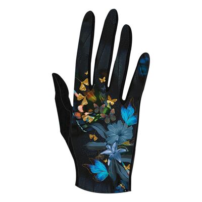 COSMOS BLUE women's wool gloves