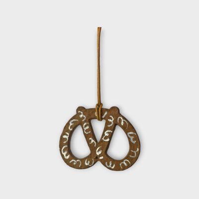 Décoration en forme de bretzel – Marron