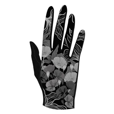 Gants femme en laine HIBISCUS NOIR