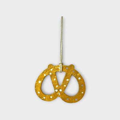Pretzel Ornament – Gold