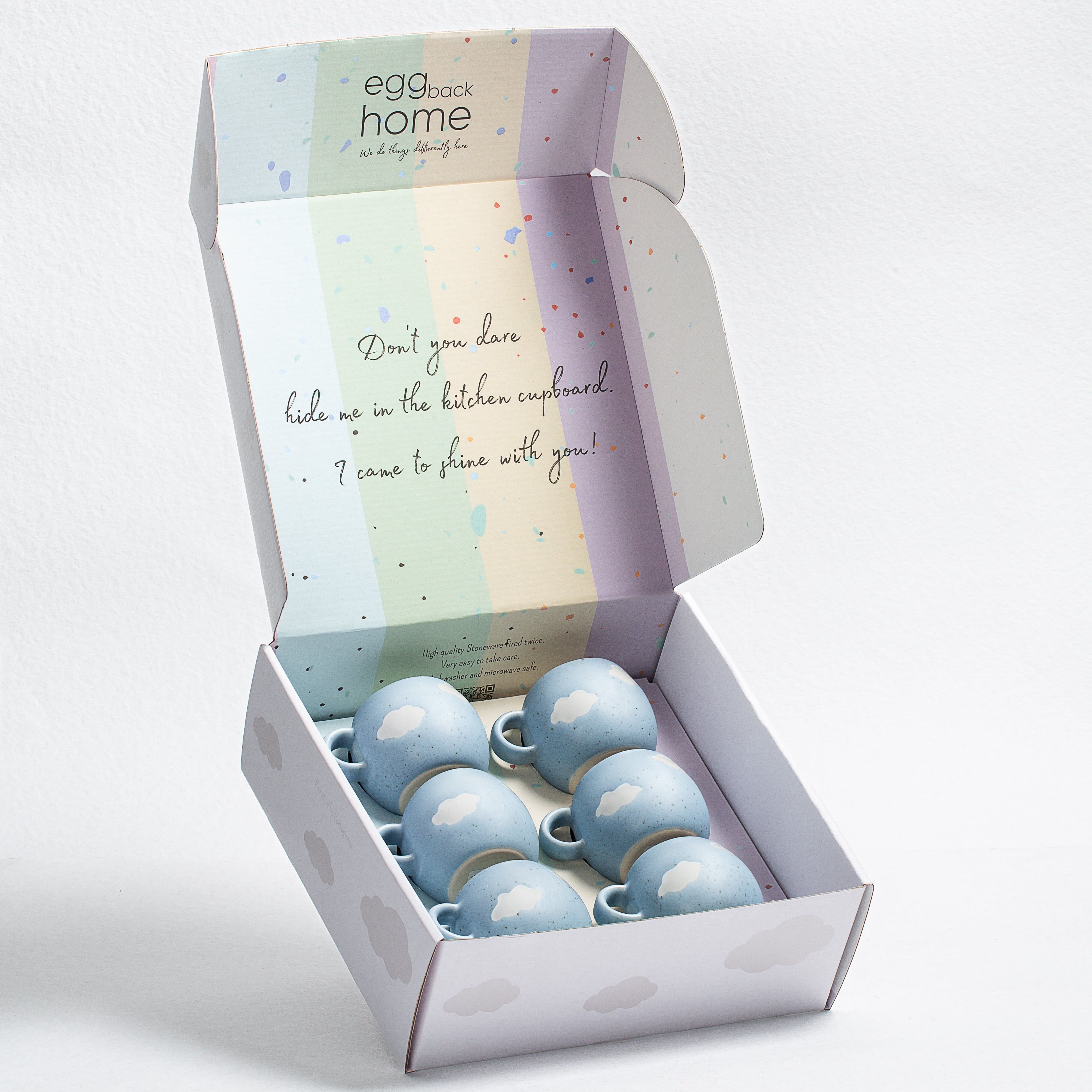 Cloud  Mug 90ml 6 Pieces Set Gift Collection