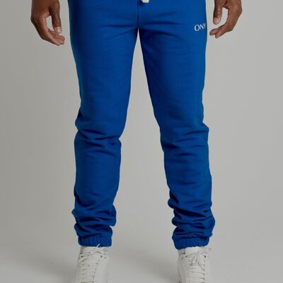 PANTALON DE SURVÊTEMENT BLEU À REBORDS