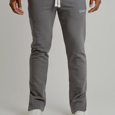 PANTALON DE SURVÊTEMENT GRIS FENDU