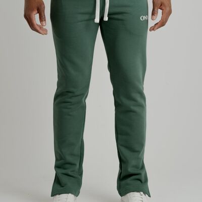 PANTALON DE SURVÊTEMENT VERT FENDU