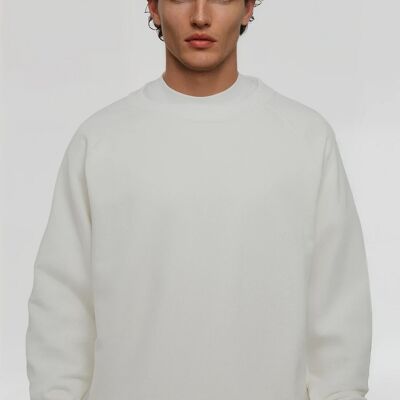 PULL OVERSIZE BLANC CASSÉ
