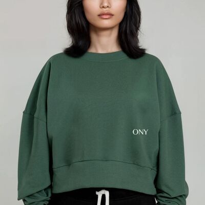 MAGLIONE CORTO VERDE DA DONNA