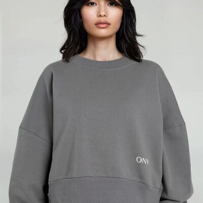 MAGLIONE CORTO GRIGIO DA DONNA