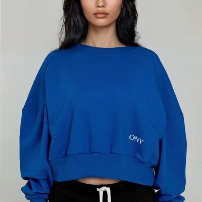PULL COURT BLEU FEMME