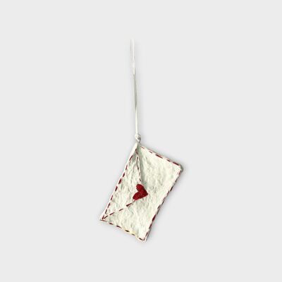 Adorno de carta de amor – Detalles pintados a mano