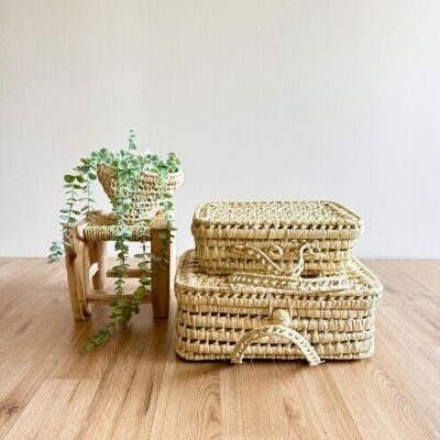 Maletas, caja de almacenamiento, caja decorativa, caja de mimbre
