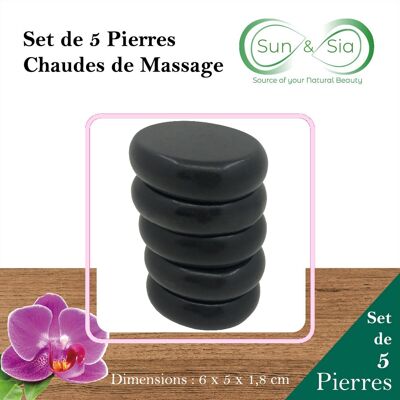 Set of 5 Hot Massage Stones