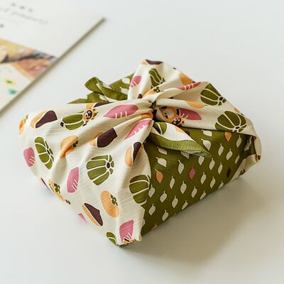 Furoshiki giapponese in cotone con motivi tradizionali Hamamonyo