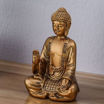 Statuette Bodhi or – Décoration Zen et Feng Shui – Pour Créer une Ambiance Relaxante et Spirituelle – Idée Cadeau Porte-Bonheur 1
