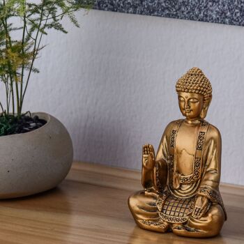 Statuette Bodhi or – Décoration Zen et Feng Shui – Pour Créer une Ambiance Relaxante et Spirituelle – Idée Cadeau Porte-Bonheur 2