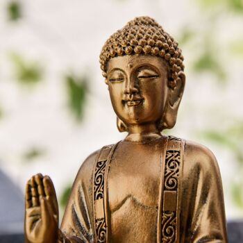 Statuette Bodhi or – Décoration Zen et Feng Shui – Pour Créer une Ambiance Relaxante et Spirituelle – Idée Cadeau Porte-Bonheur 3