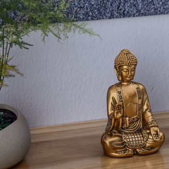 Statuette Bodhi or – Décoration Zen et Feng Shui – Pour Créer une Ambiance Relaxante et Spirituelle – Idée Cadeau Porte-Bonheur 4