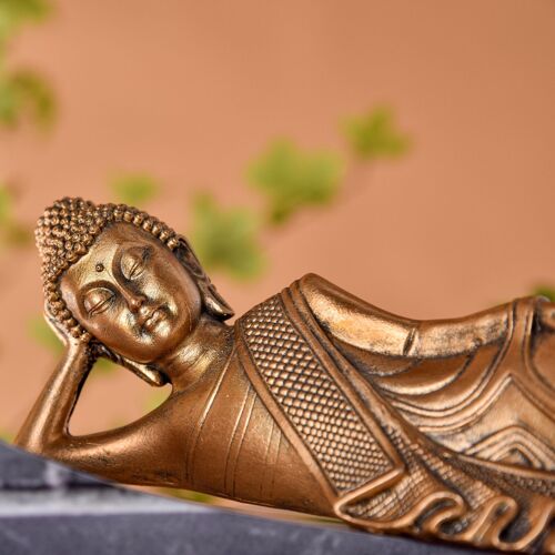 Statuette Bouddha Couché – Décoration Zen et Feng Shui – Objet Porte bonheur – Idée Cadeau Zen