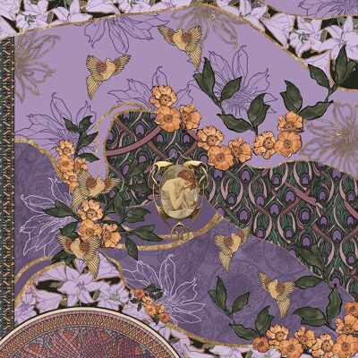 REST AMETHYST cashmere square 90x90cm