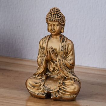 Statuette Bouddha Or – Décoration Zen et Feng Shui – Objet Porte bonheur – Idée Cadeau Zen 5